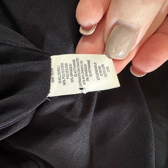 Halston HERITAGE BLACK CRISS CROSS STRAPS FLOOR LENGTH GOWN SIZE 4 - Picture 10 of 12